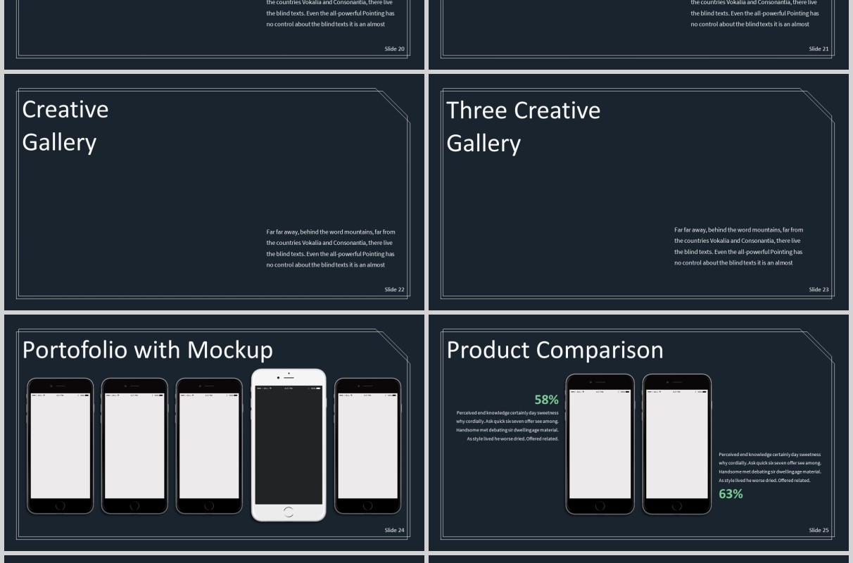 深色商务工作通用PPT模板版式设计Statement Powerpoint Template