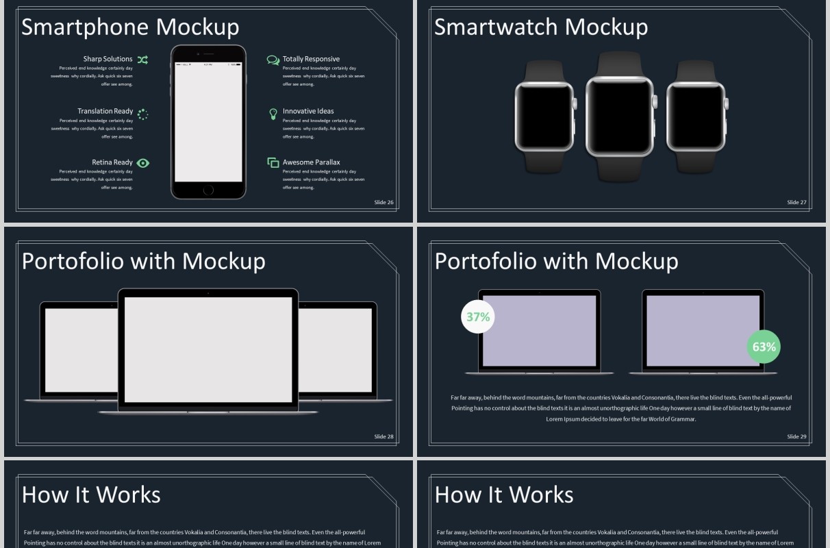 深色商务工作通用PPT模板版式设计Statement Powerpoint Template