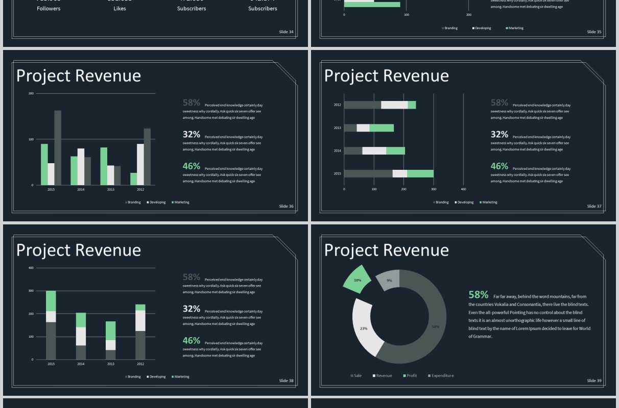 深色商务工作通用PPT模板版式设计Statement Powerpoint Template