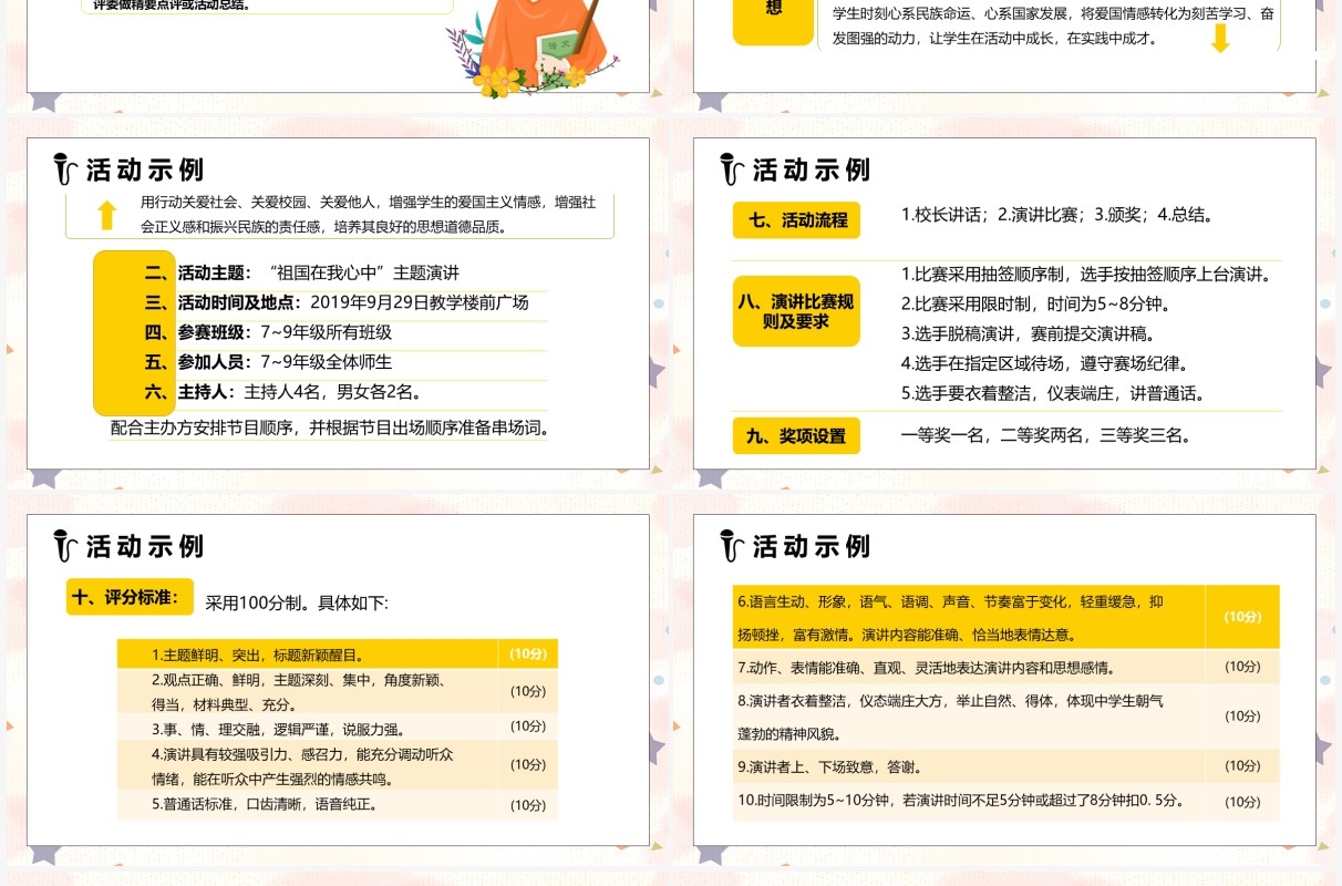 部编版八年级语文下册举办演讲比赛课件PPT模板