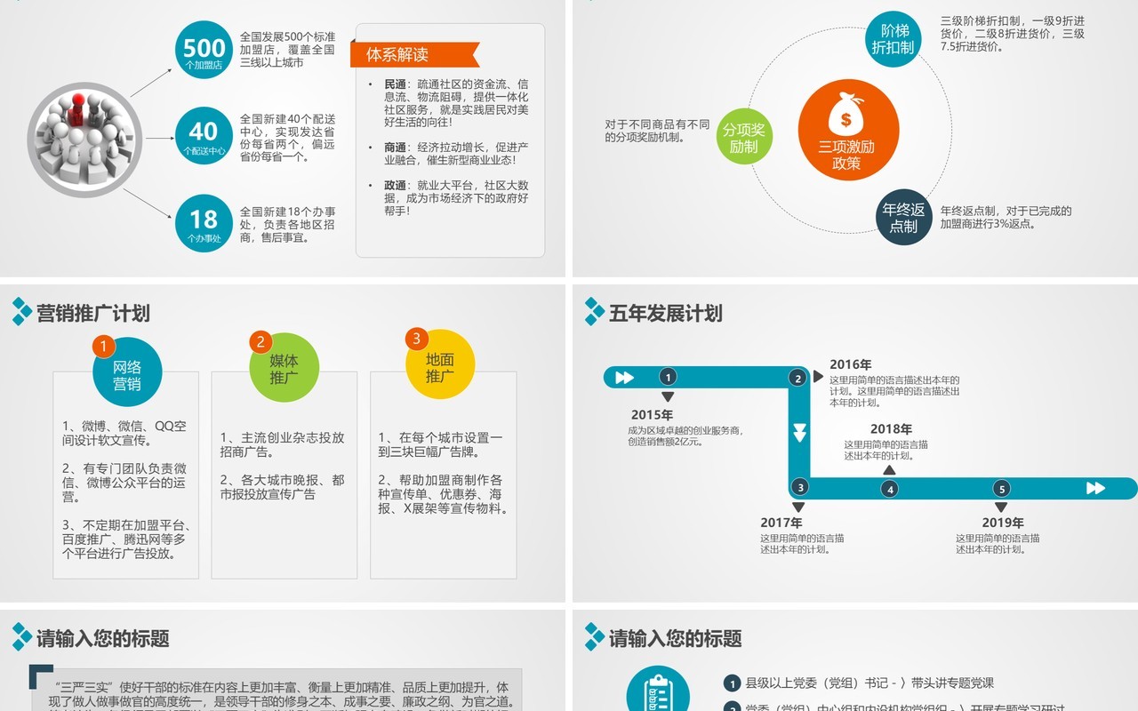 创业项目招商加盟推介会PPT模板下载