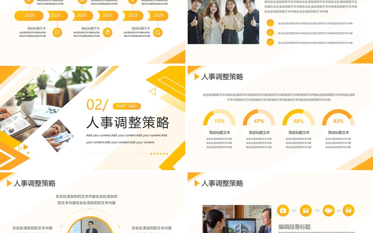 黄色商务风总经理年终工作总结报告PPT模板