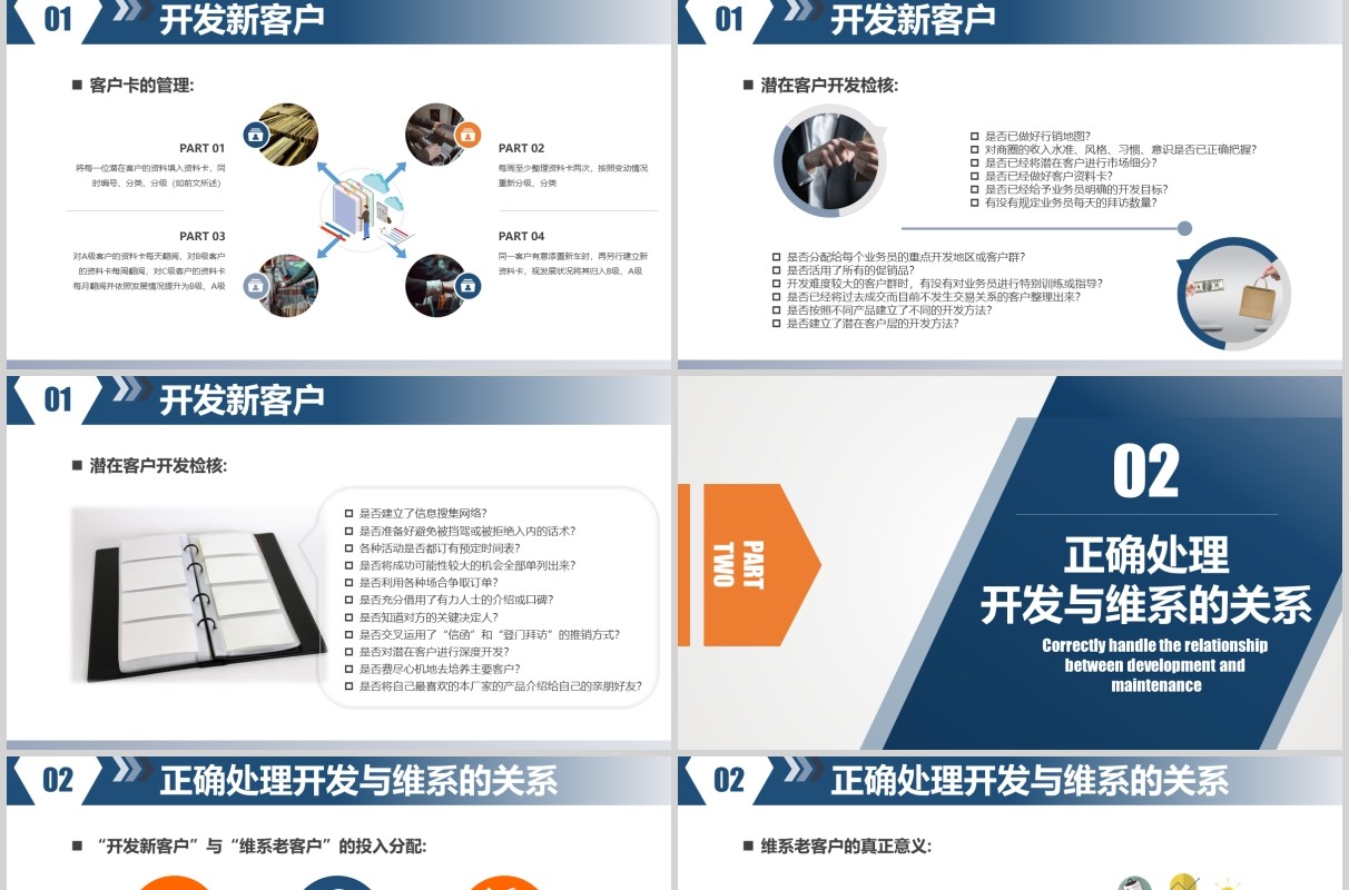 简约大气客户管理技巧企业培训营销培训PPT课件模板