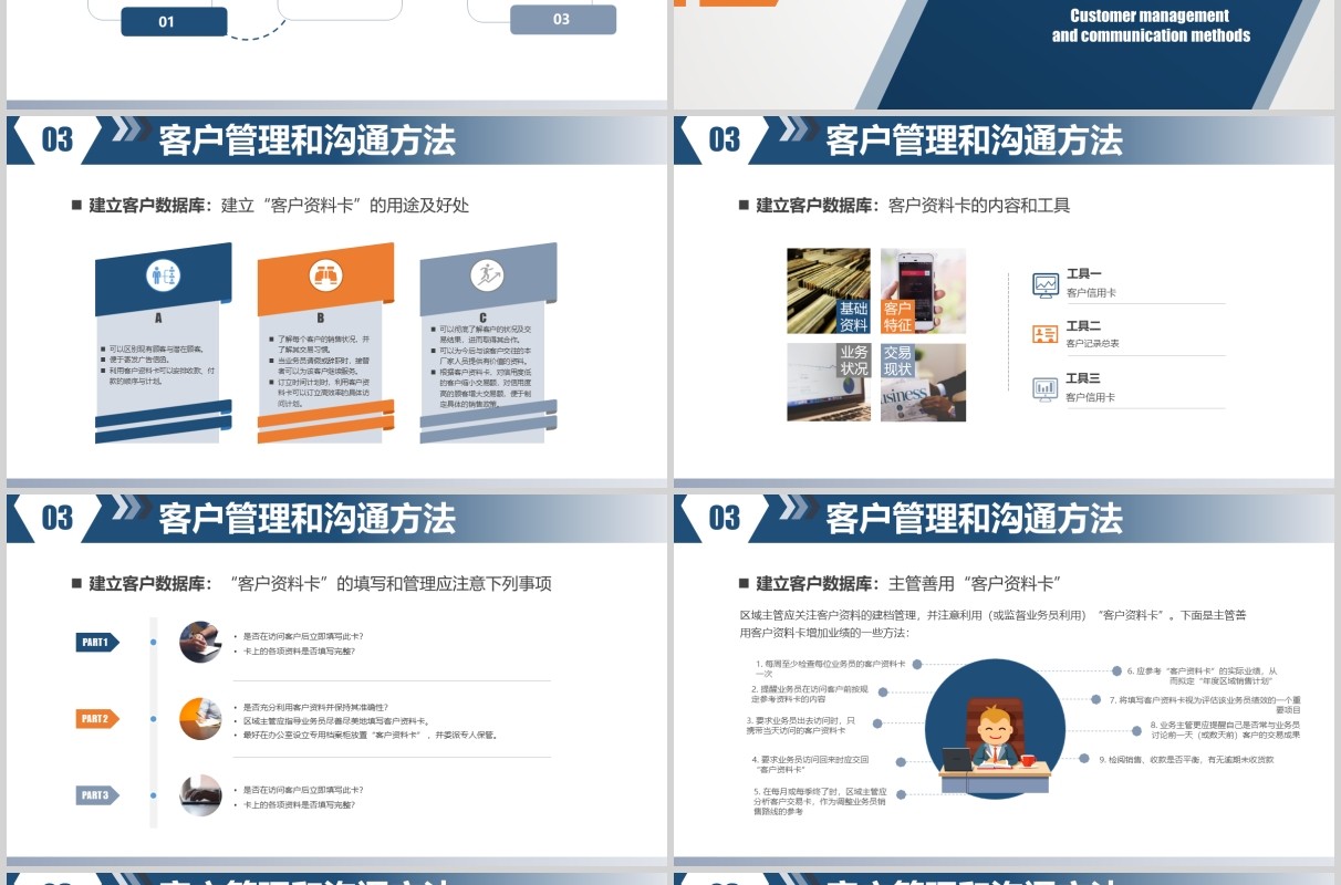 简约大气客户管理技巧企业培训营销培训PPT课件模板