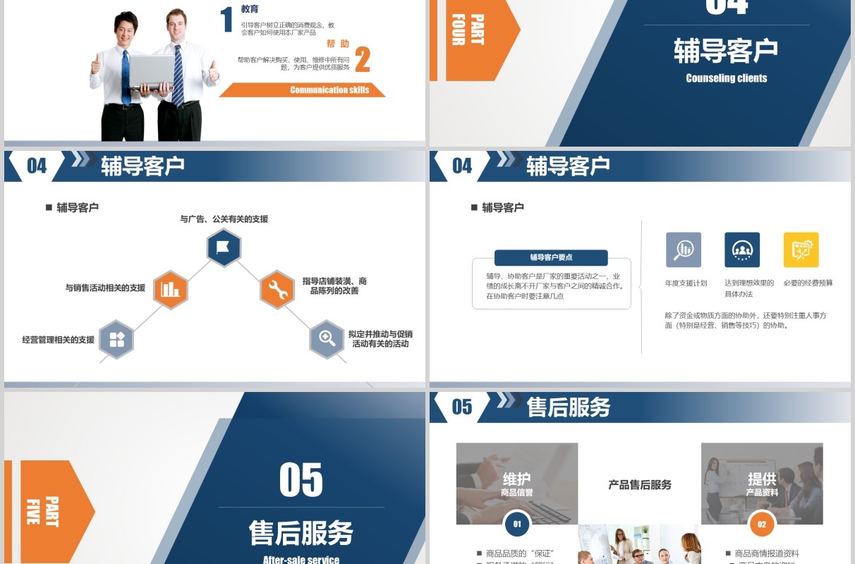 简约大气客户管理技巧企业培训营销培训PPT课件模板
