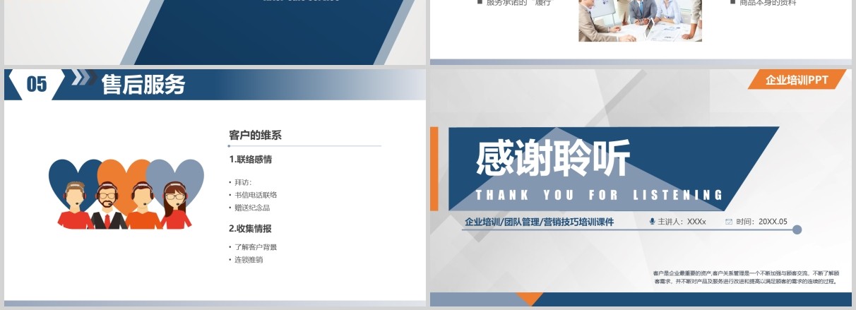 简约大气客户管理技巧企业培训营销培训PPT课件模板