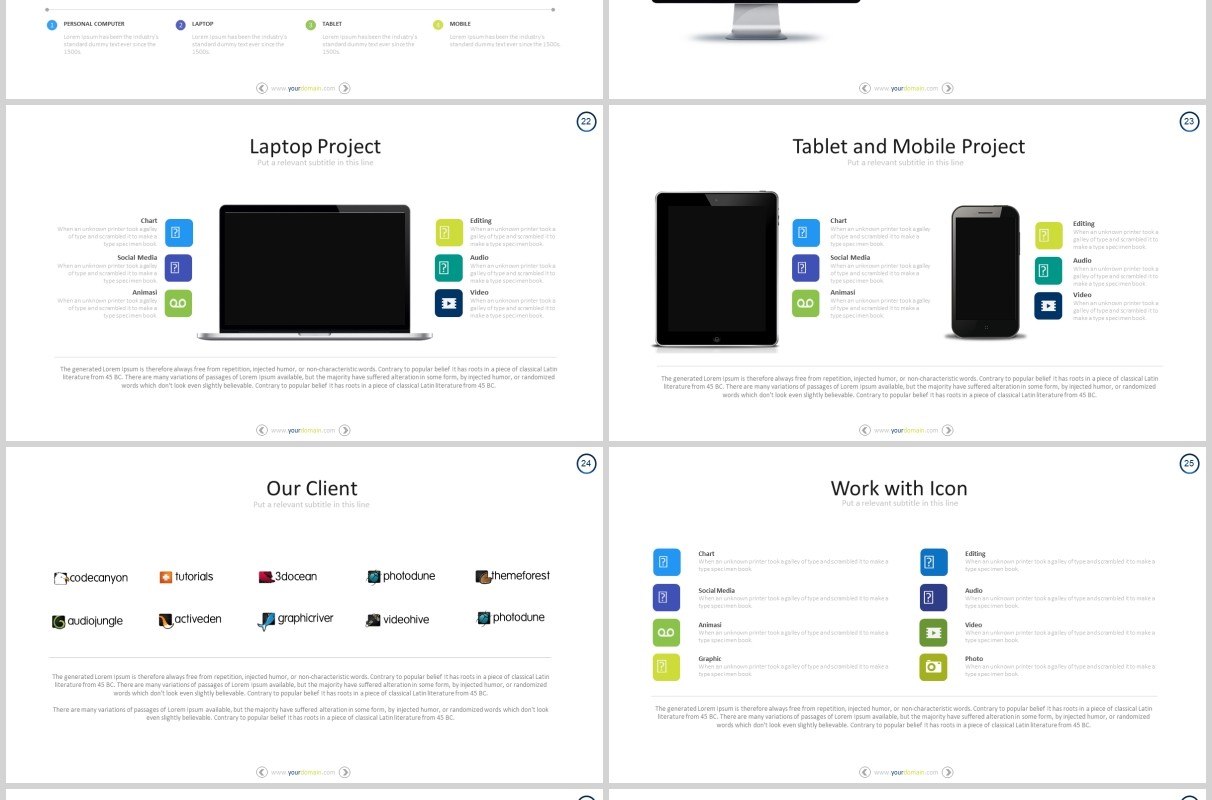项目产品计划安排手机电脑端模型展示PPT模板素材可插图排版IYOJE Powerpoint
