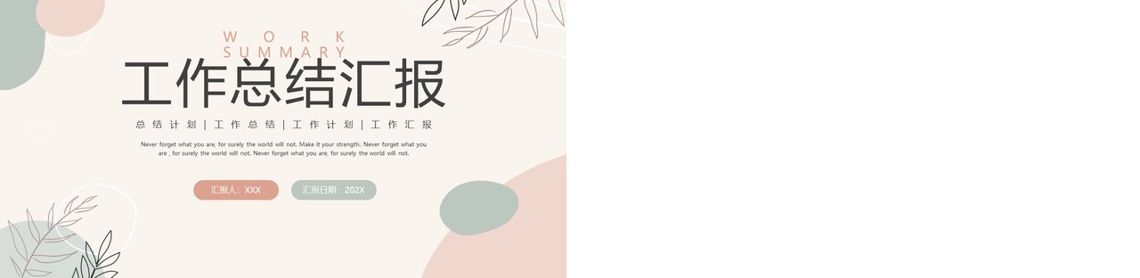 简约莫兰迪工作总结汇报PPT模板