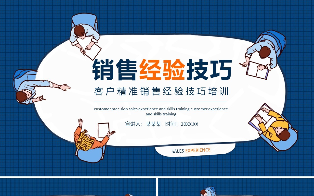 企业管理培训客户精准销售经验技巧动态PPT模板