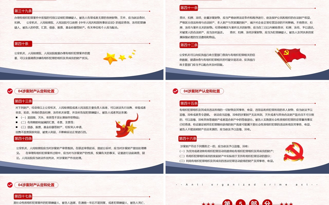 蓝色简约学习解读反有组织犯罪法PPT模板