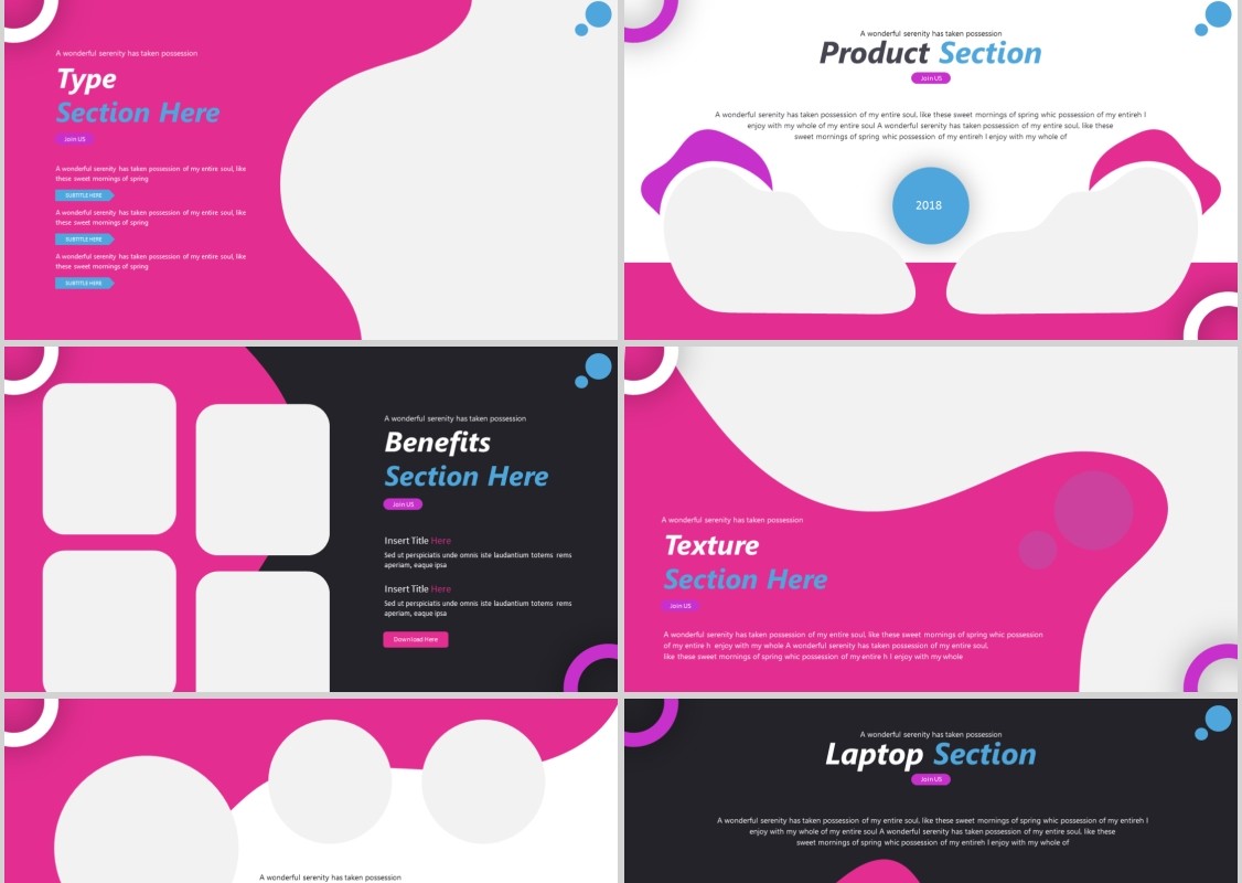 甜品蛋糕零食美食餐饮PPT模板Sweetness Powerpoint Template