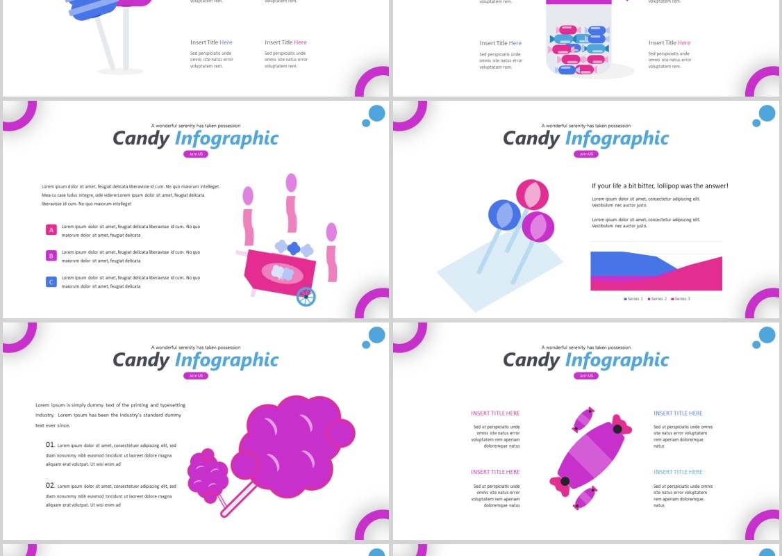 甜品蛋糕零食美食餐饮PPT模板Sweetness Powerpoint Template