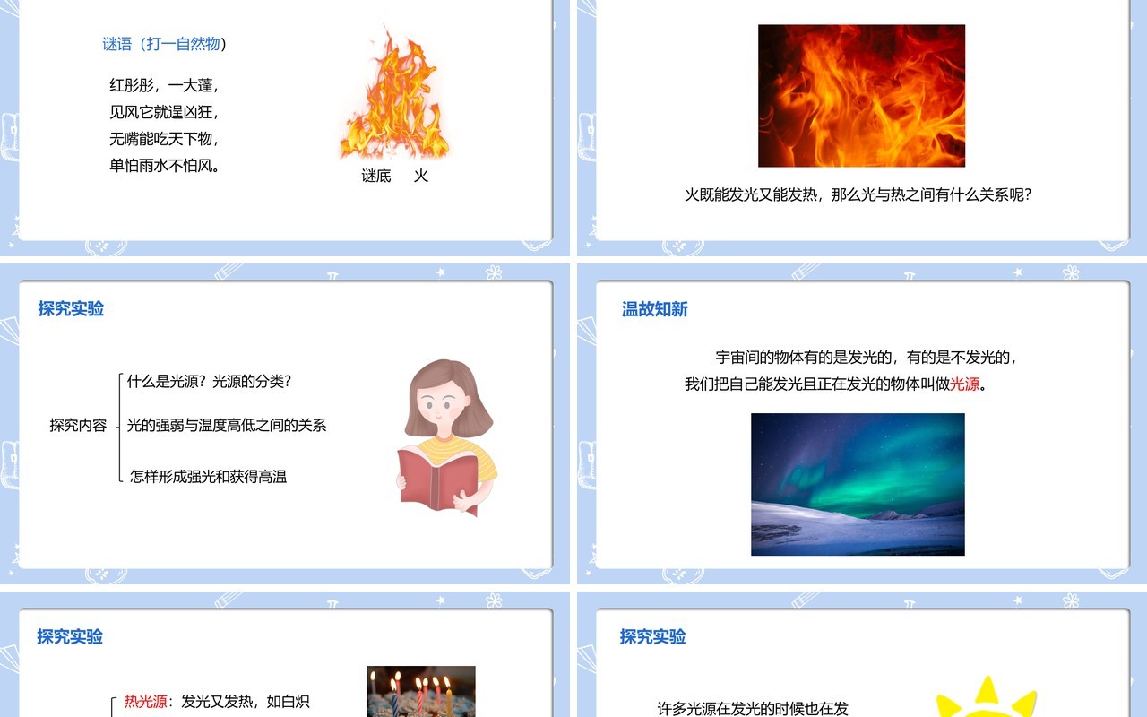 部编版五年级科学上册光与热PPT模板