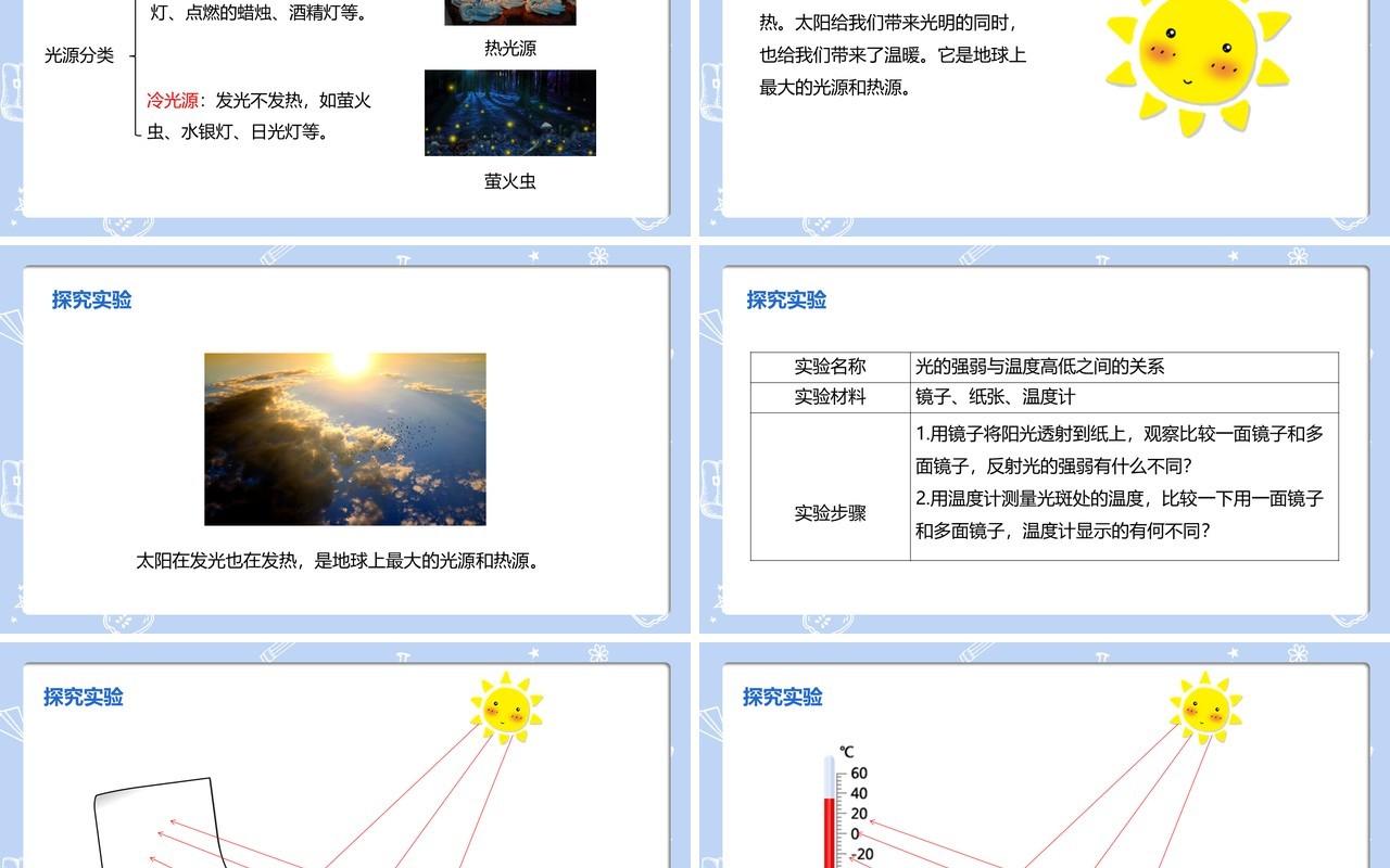 部编版五年级科学上册光与热PPT模板