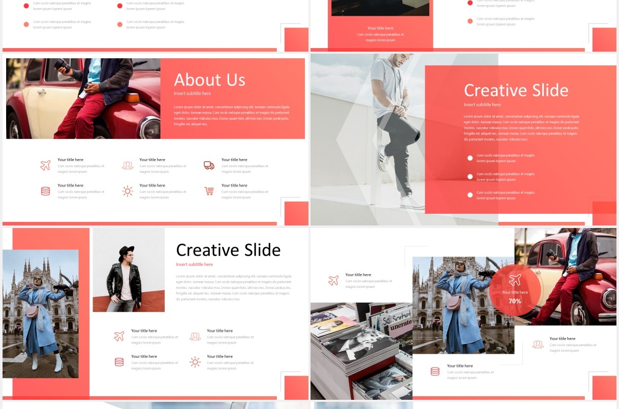 红色个人工作述职报告竞聘简历PPT模板cerano powerpoint template