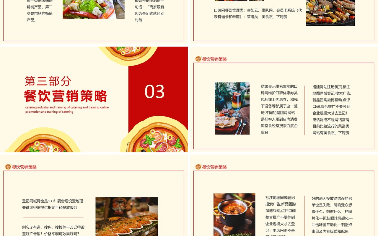 餐饮连锁营销策略动态PPT模板