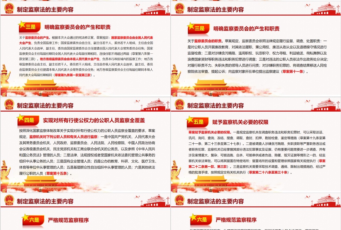 学习解读国家监察法PPT微党课模板