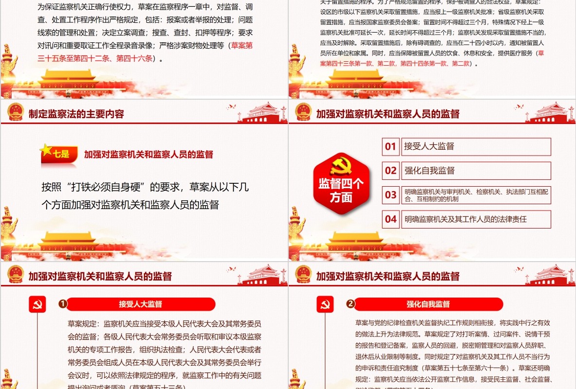 学习解读国家监察法PPT微党课模板