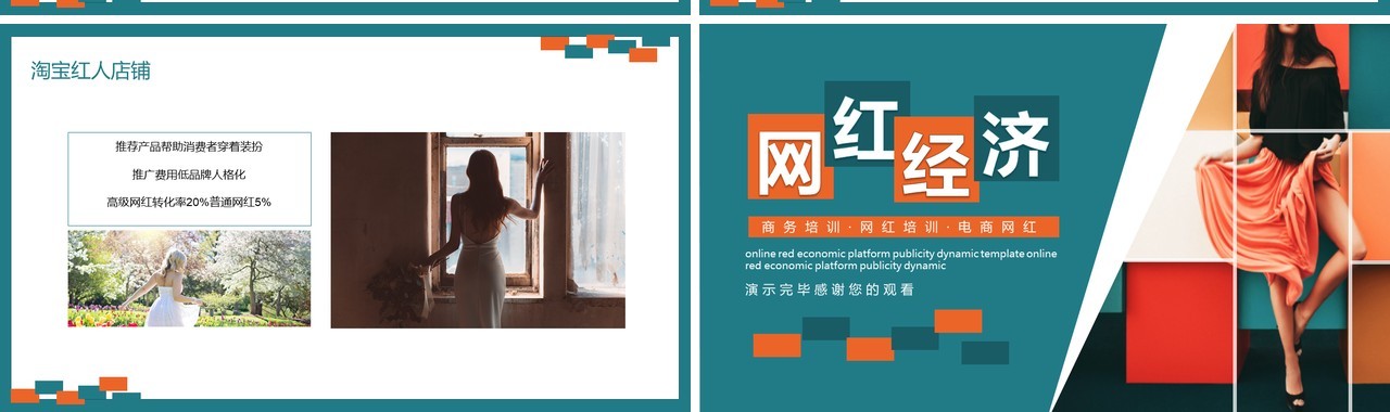 电子商务网红经济培训PPT模板