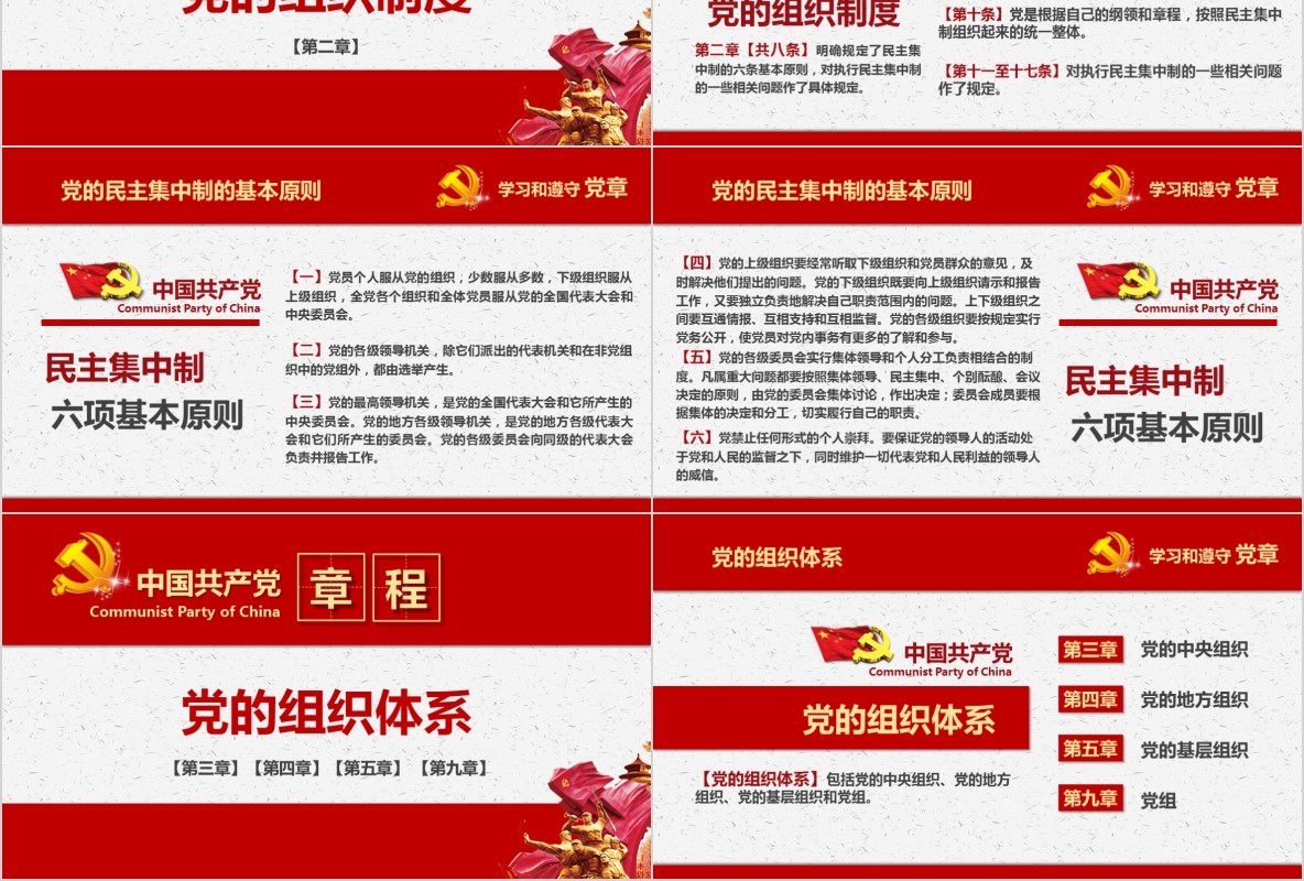 学习新微党章党课PPT模板22