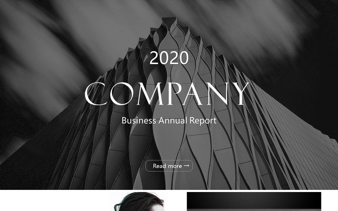高端灰色简约商务商业公司年度报告PPT模板Business annual report