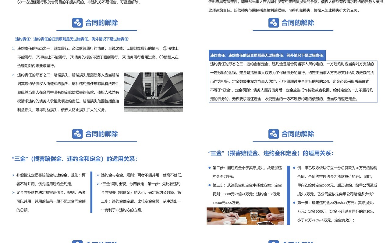 简约商务风合同法律风险防范通用PPT模板