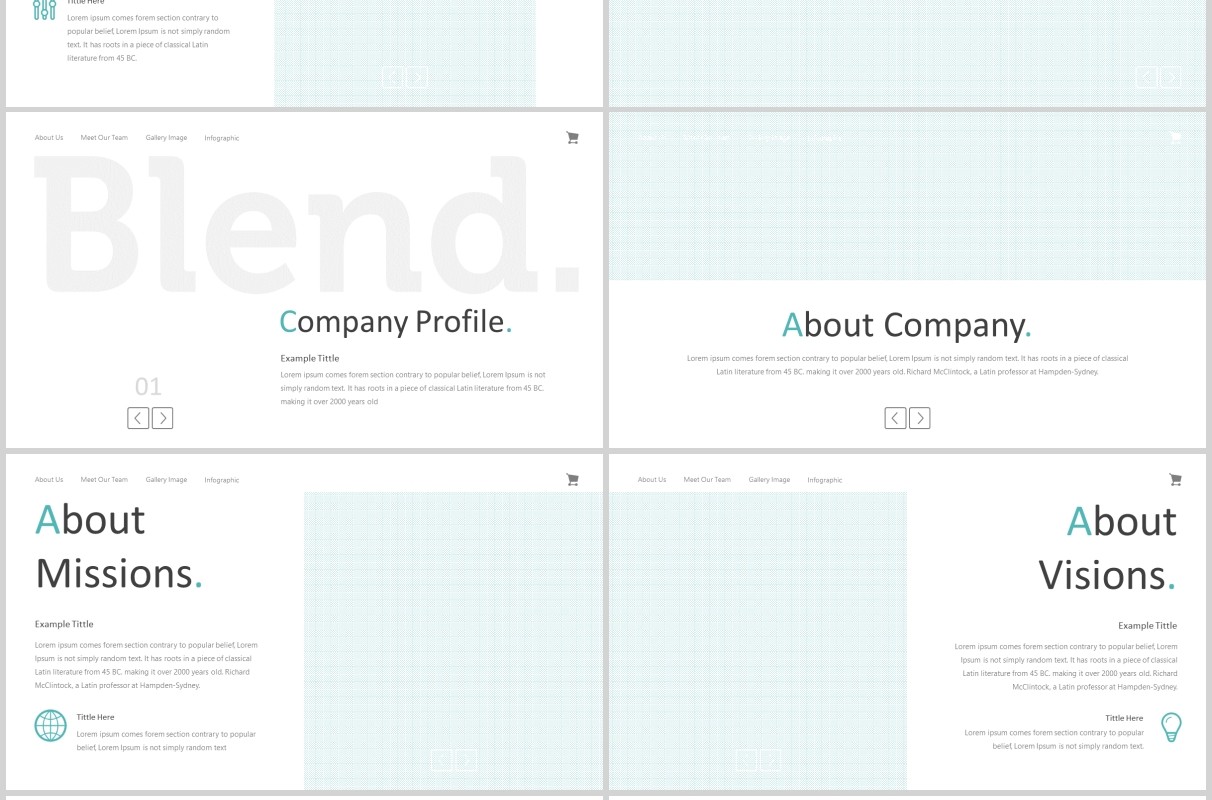 简洁公司简介产品宣传PPT模板版式设计Borex - Powerpoint Template