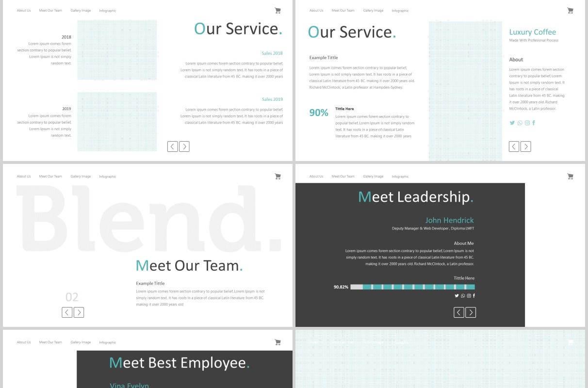 简洁公司简介产品宣传PPT模板版式设计Borex - Powerpoint Template