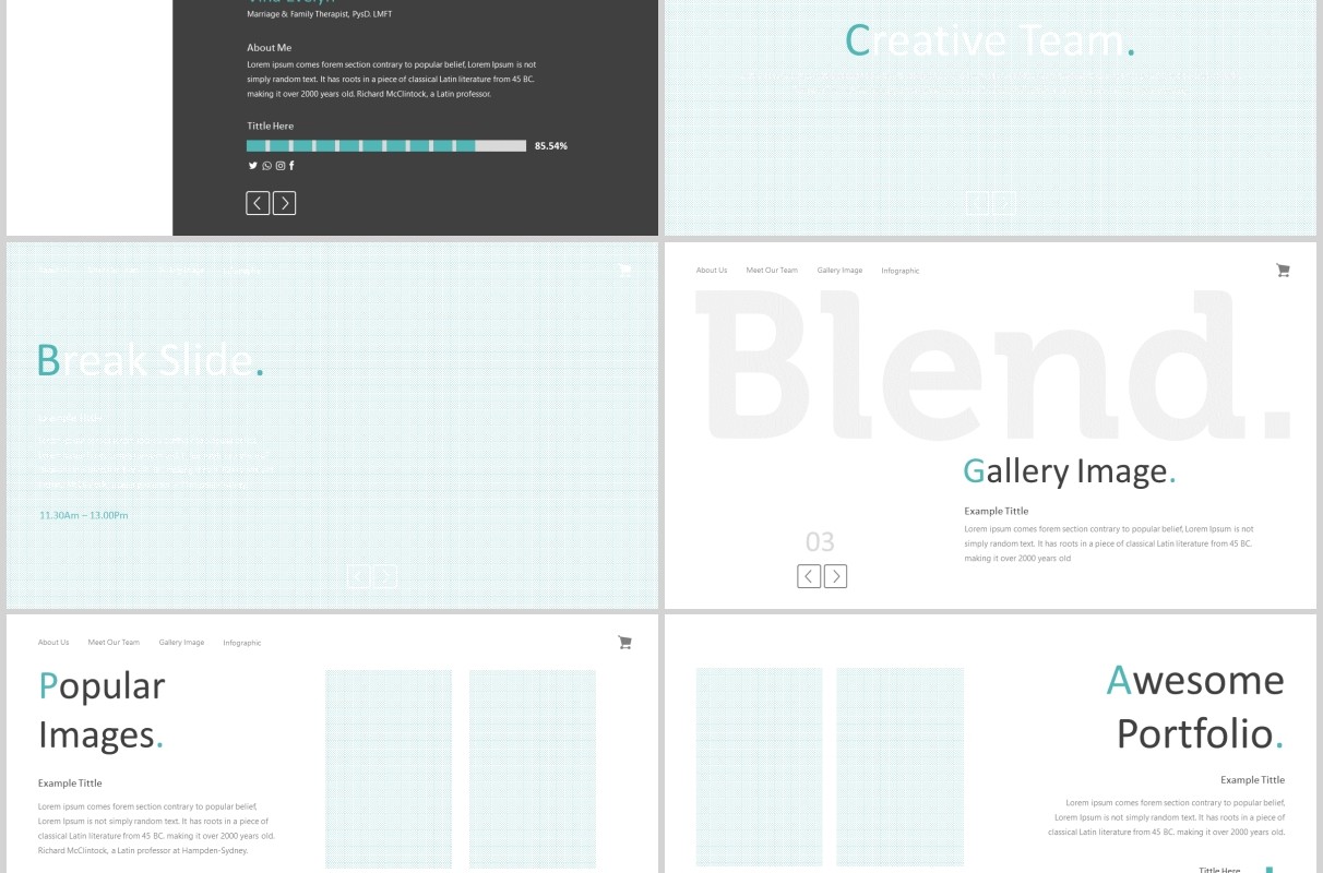 简洁公司简介产品宣传PPT模板版式设计Borex - Powerpoint Template