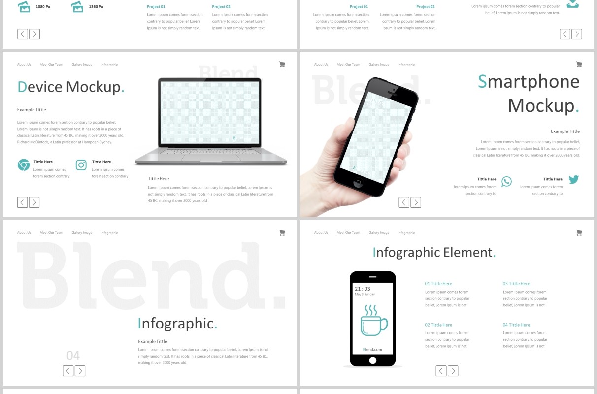 简洁公司简介产品宣传PPT模板版式设计Borex - Powerpoint Template