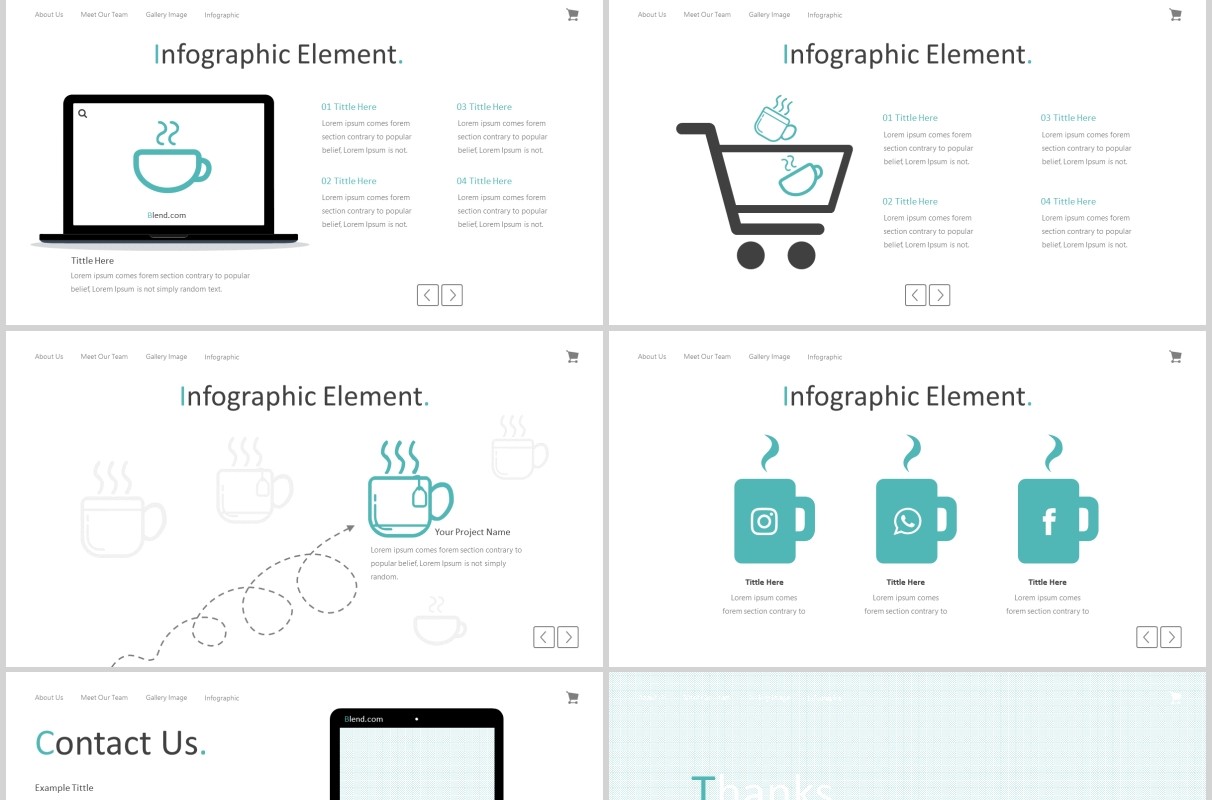 简洁公司简介产品宣传PPT模板版式设计Borex - Powerpoint Template