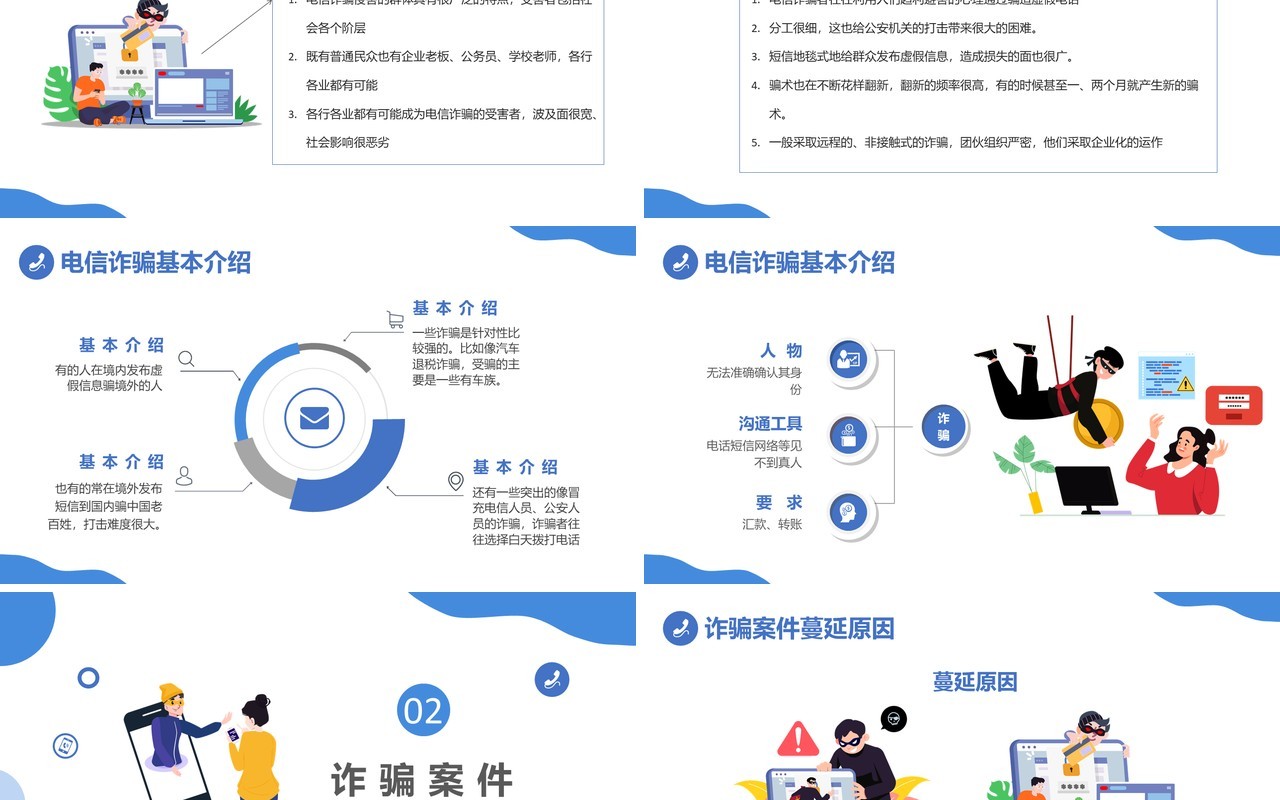 预防电信诈骗打击网络犯罪PPT模板