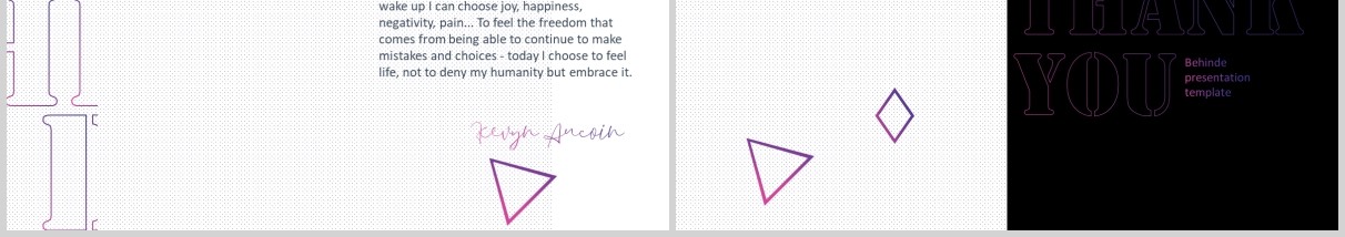 时尚产品项目介绍PPT模板版式设计BEHINDE powerpoint purple