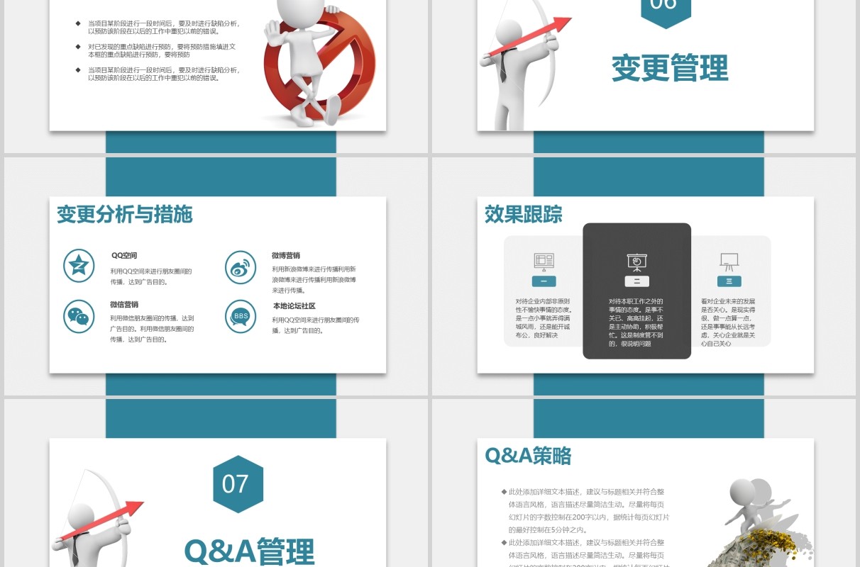 商务公司项目管理总结报告PPT模板