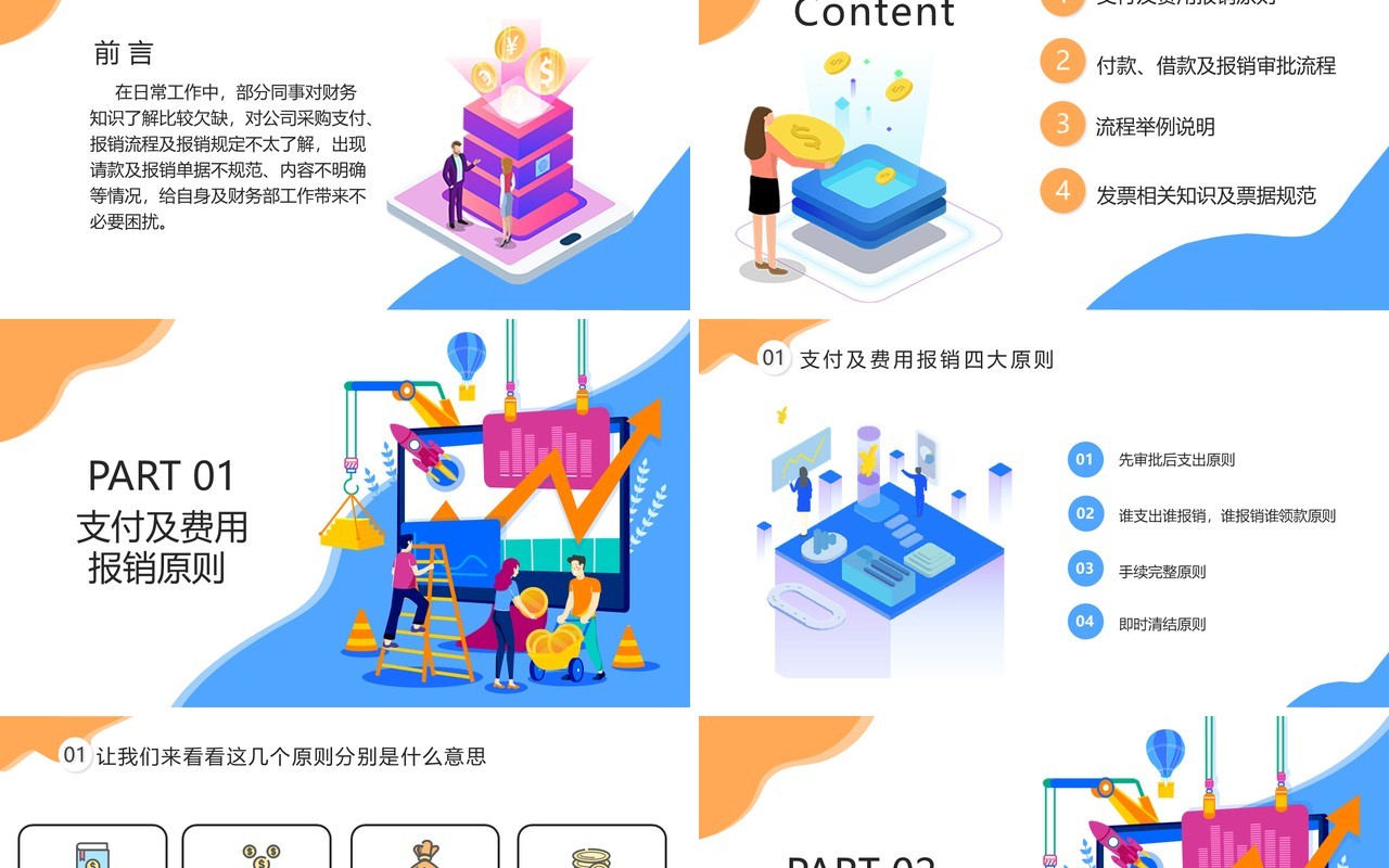 简约公司企业管理财务制度培训报销流程课件PPT模版