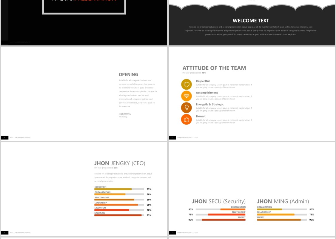 高端商务企业简介PPT信息图表模板Nastar Powerpoint