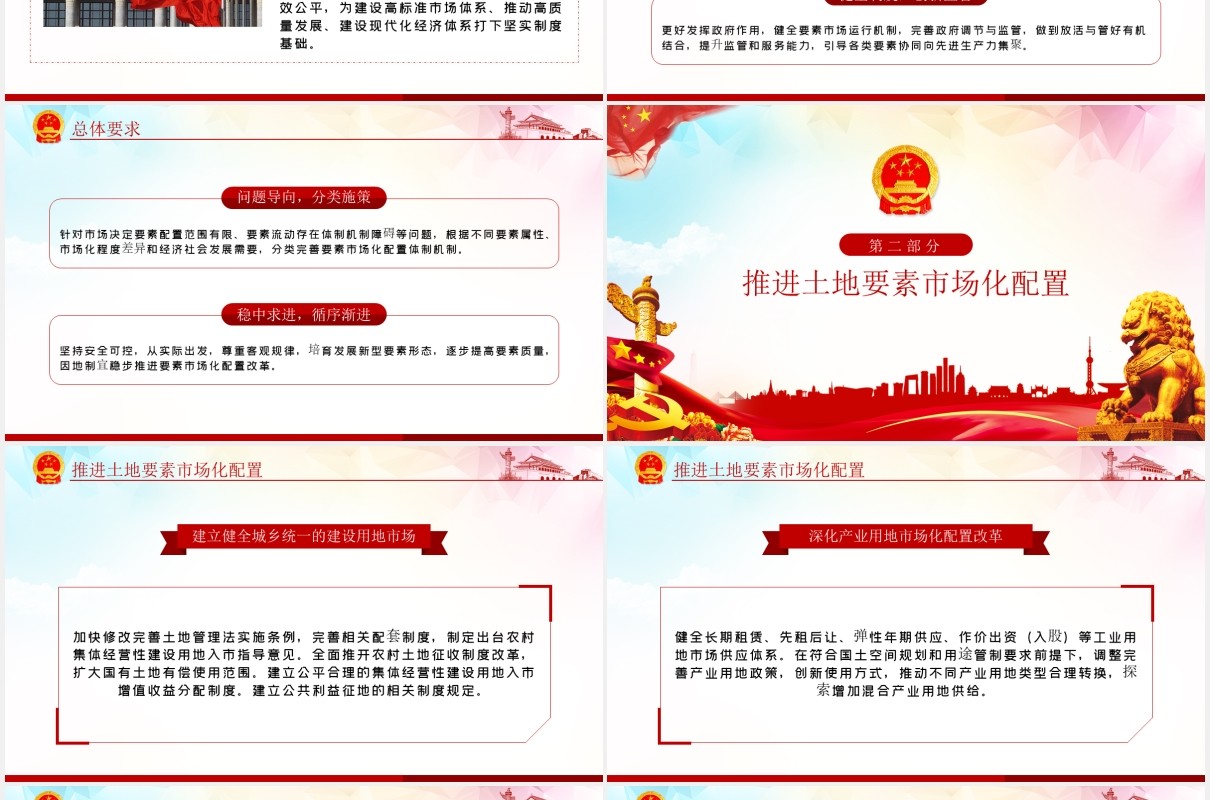 构建更加完善的要素市场化配置体制机制意见党政党建PPT模板