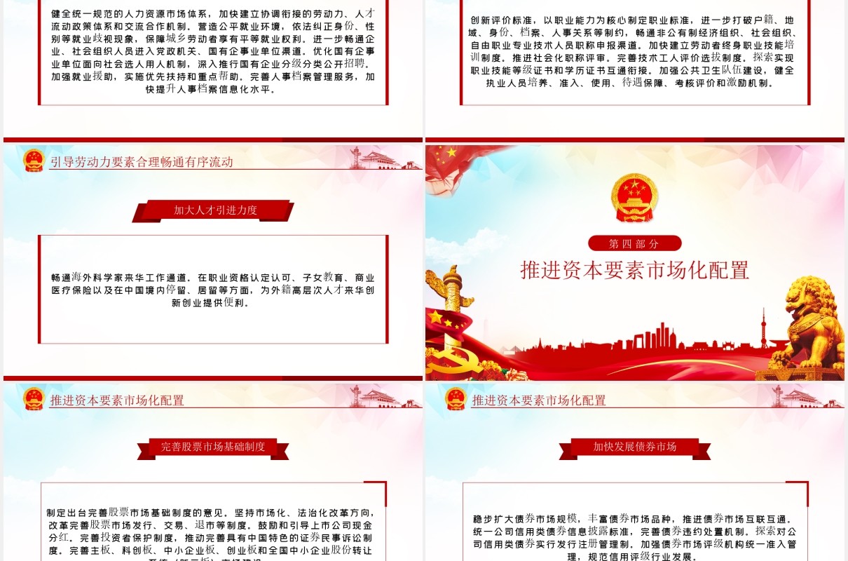 构建更加完善的要素市场化配置体制机制意见党政党建PPT模板