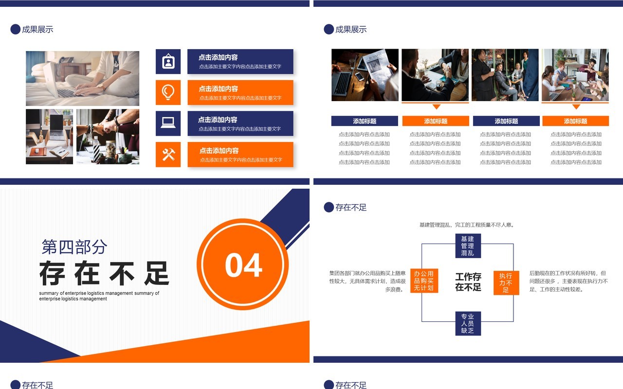 企业后勤部管理工作总结动态PPT模板