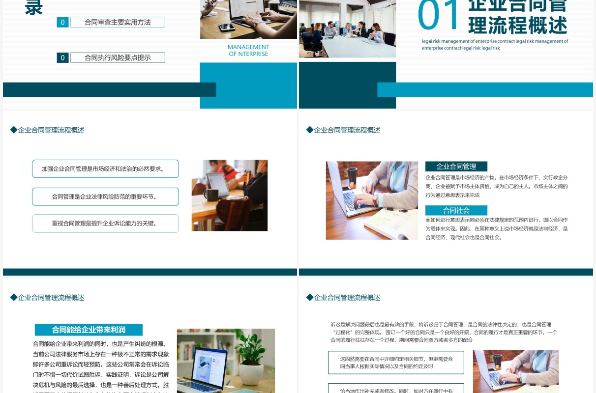 企业合同法律风险管理动态PPT模板