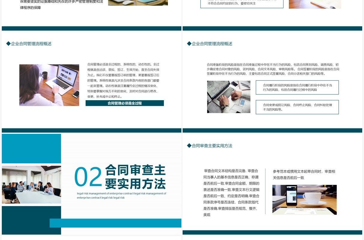 企业合同法律风险管理动态PPT模板