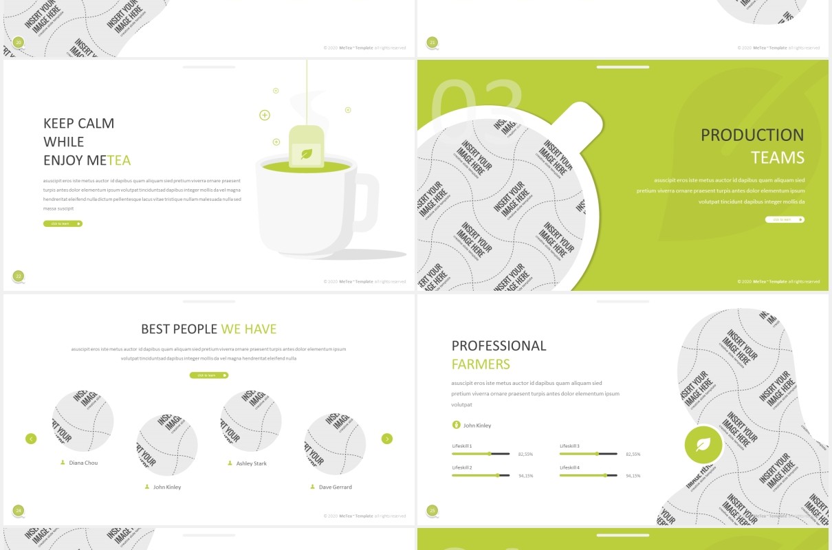 天然农作物绿色植物图片排版设计PPT模板Metea - Plant Powerpoint Template