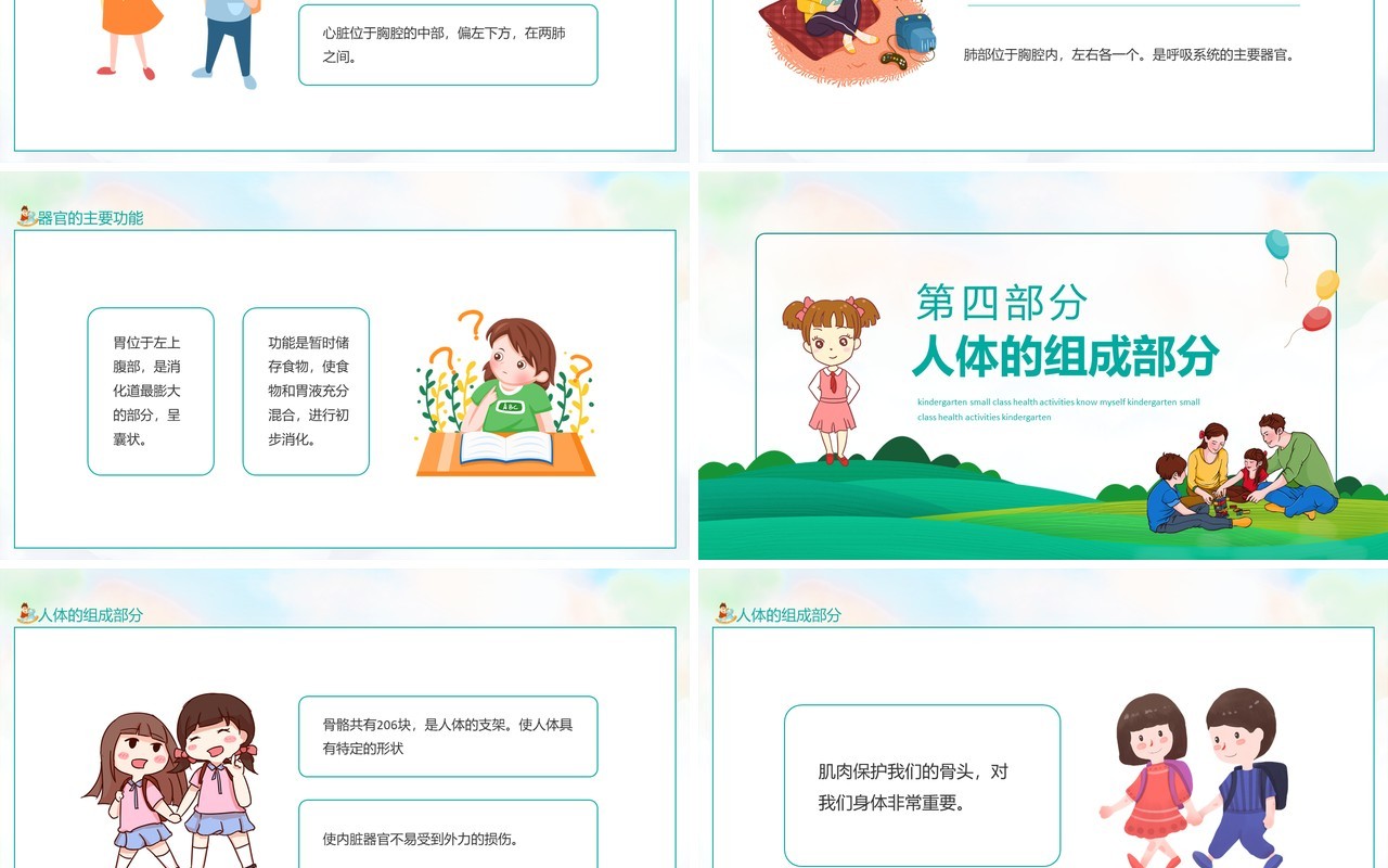 幼儿园小班健康活动认识我自己动态PPT模板