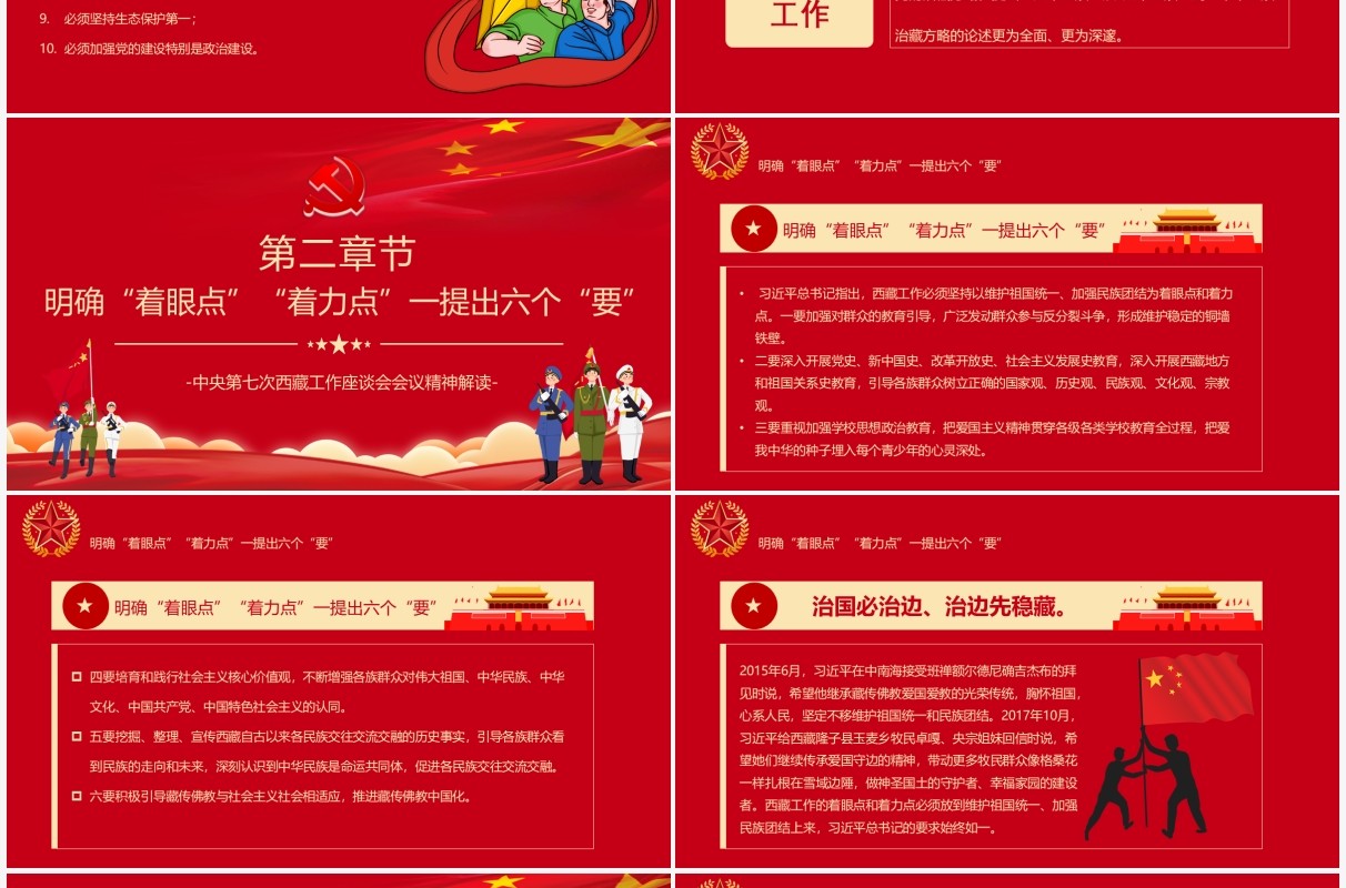 中央第七次西藏工作会议精神解读PPT模板