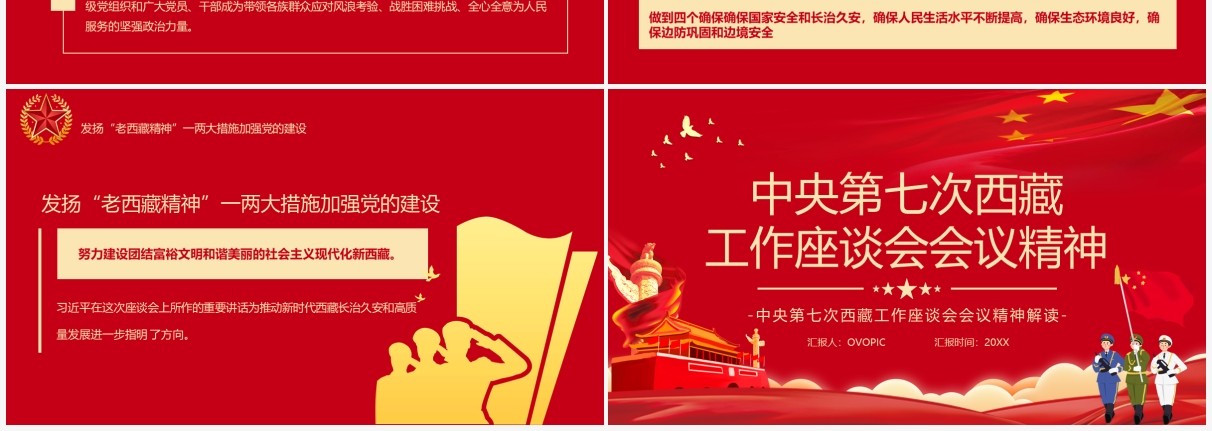 中央第七次西藏工作会议精神解读PPT模板