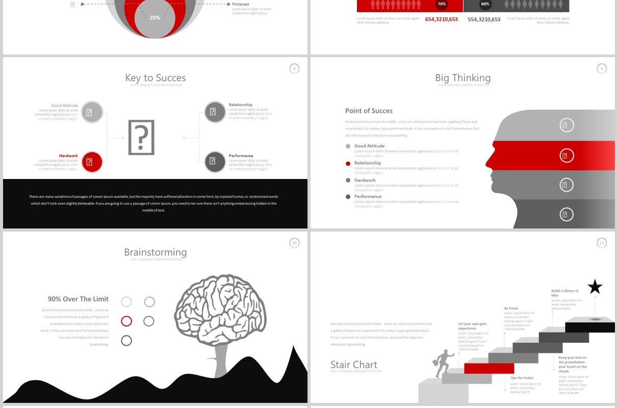 高端商务公司团队宣传介绍箭头流程图PPT图片排版设计模板Twelve - Powerpoint Template