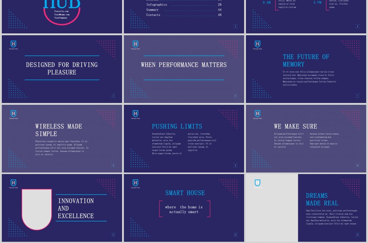 智能家居PPT版式模板Smart House PowerPoint Presentation Template