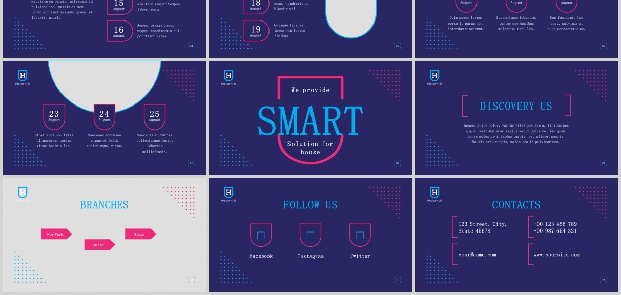 智能家居PPT版式模板Smart House PowerPoint Presentation Template