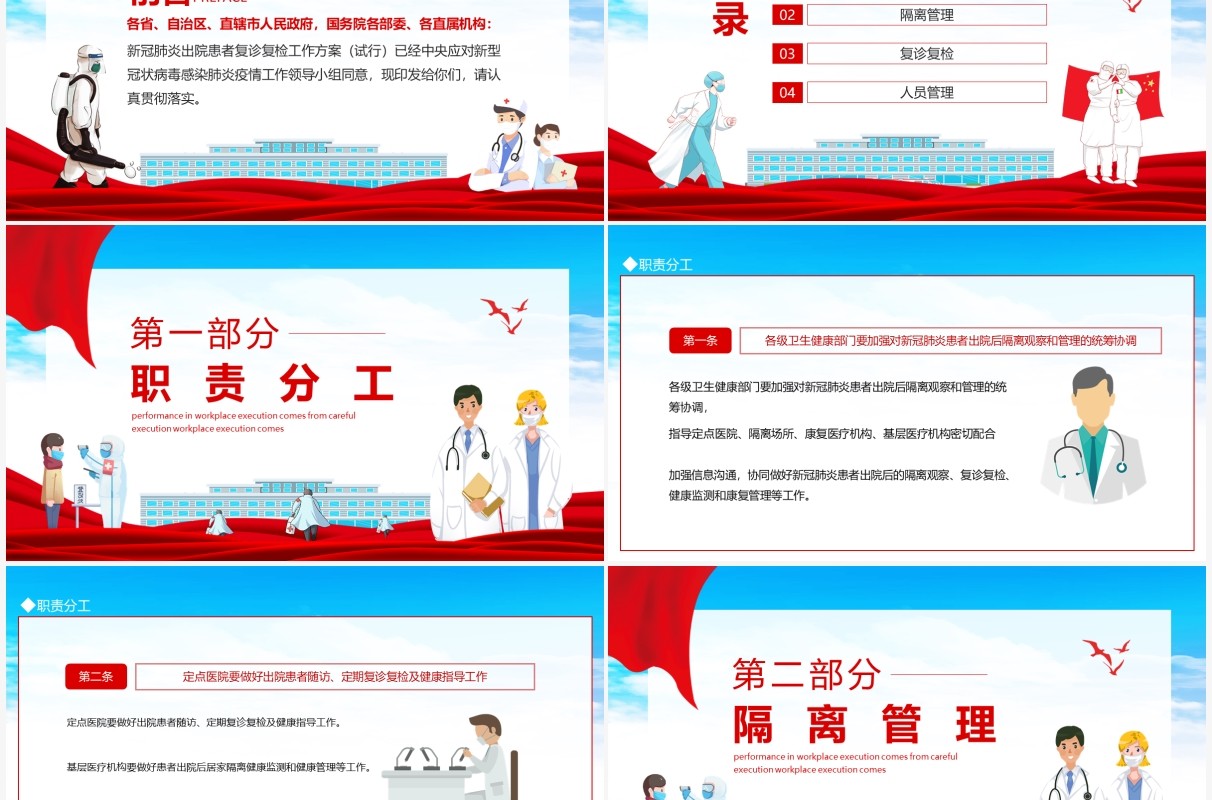 关于印发新冠肺炎出院患者复诊复检工作方案试行的通知动态PPT模板