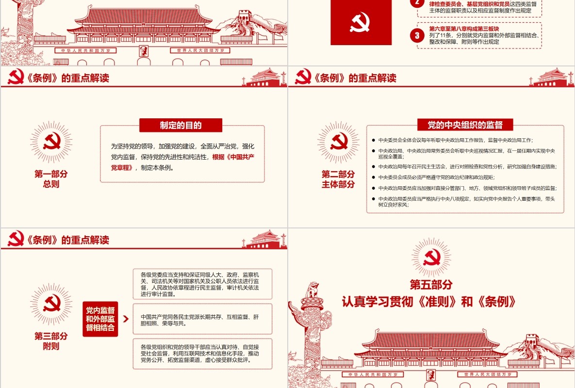 解读新形势下党内政治生活的若干准则监督条例PPT微党课